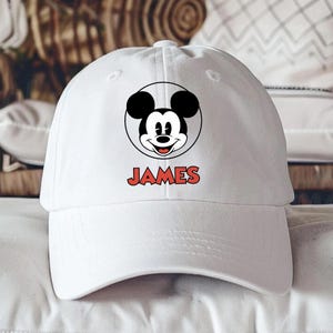 Retro Custom Mickey & Friends Embroidered Hat, Disney Vacation Baseball Cap, Checkered Magic Kingdom Family Matching Trip Cap, Mickey Hat