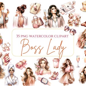 Patron Lady Bundle Png moderne fille patron Clipart femme Clipart patron filles fille patron Bundle mode femme Clipart Sublimation agenda numérique