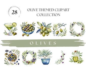 Cadres de verdure aquarelle jardin d'oliviers Clipart branche d'olivier Clipart Clipart feuille d'olivier Couronne d'oliviers aquarelle bouquet d'oliviers verdure botanique PNG