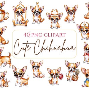 Chihuahua Clipart PNG Cute Watercolor Chihuahua Clipart Funny Chihuahua T-shirt PNG Chihuahua Lover shirt Chihuahua Mom Chihuahua Dad Mug