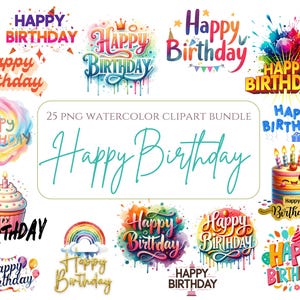 25 Aquarell Alles Gute zum Geburtstag Clipart Bundle Alles Gute zum Geburtstag Wort Clipart png Alles Gute zum Geburtstag Set Alles Gute zum Geburtstag Schriftzug Clipart Geburtstag PNG