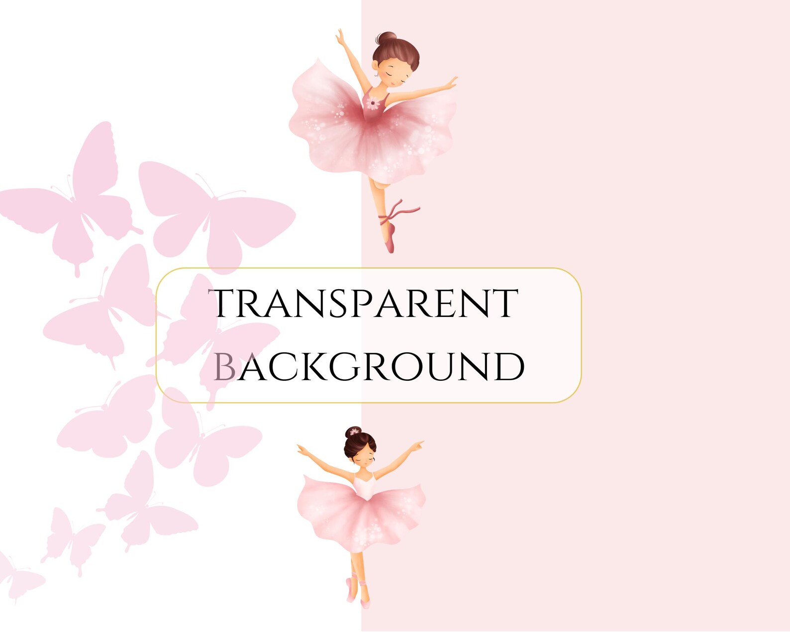 Ballerina Clipart Watercolor Cute Ballet Png Dusty Pink Ballerina ...