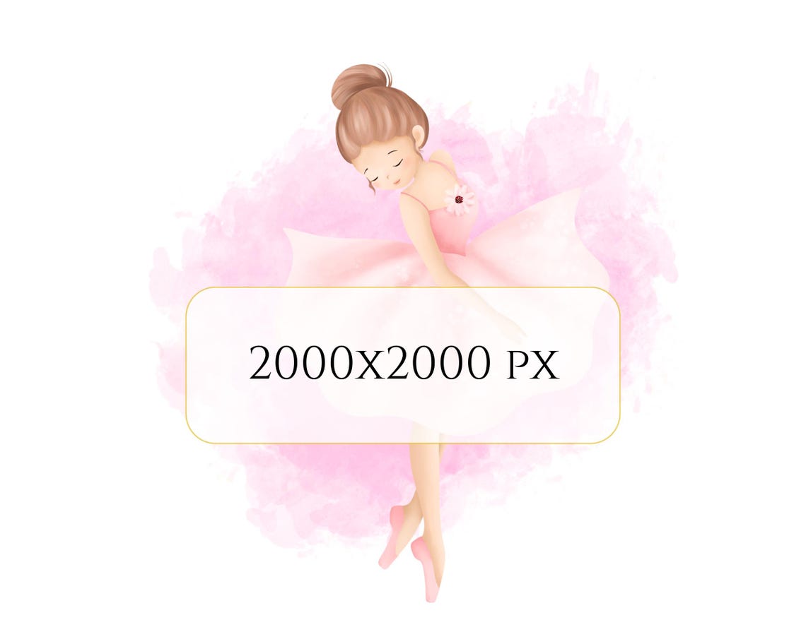 Ballerina Clipart Watercolor Cute Ballet Png Dusty Pink Ballerina ...