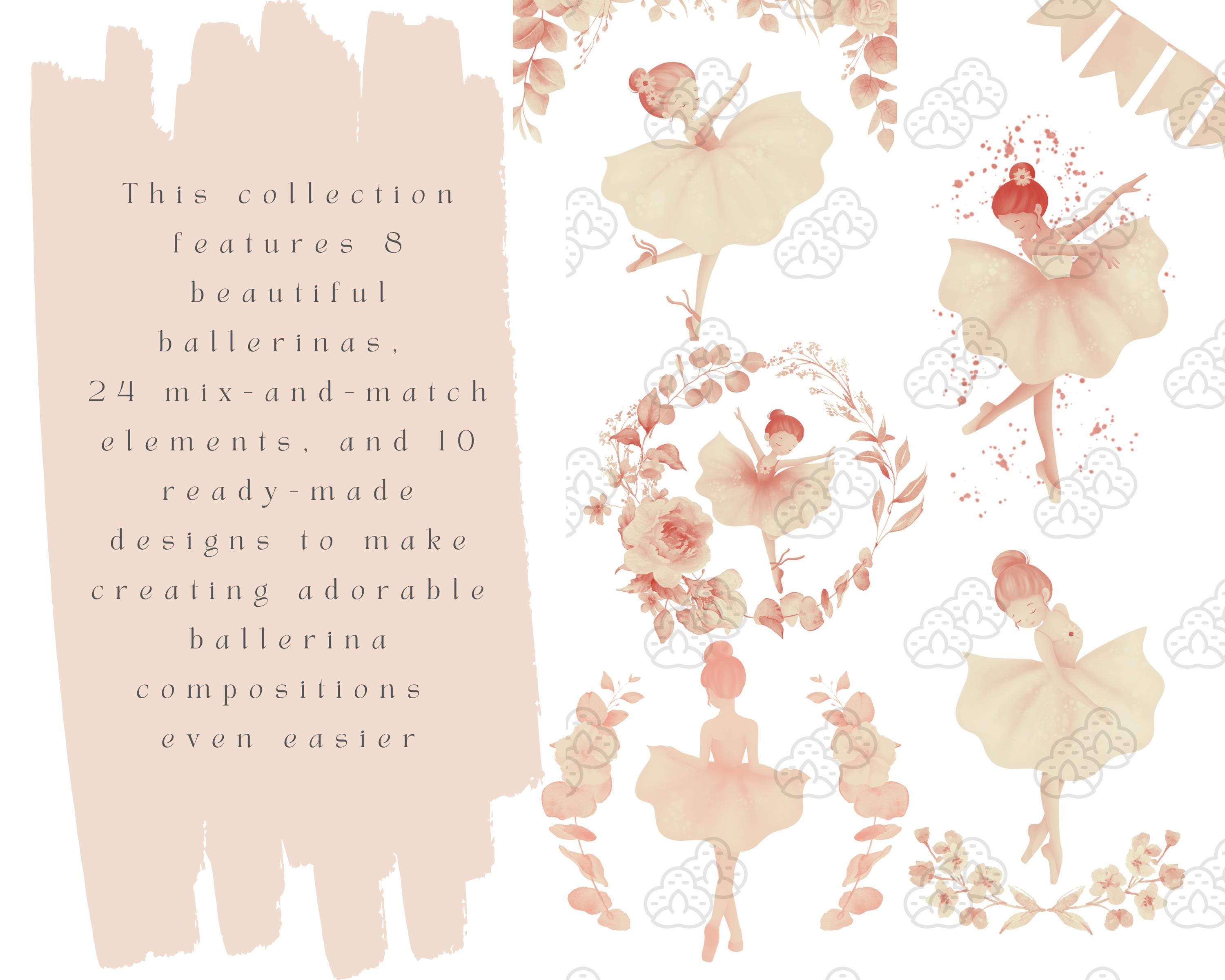 Ballerina Clipart Watercolor Soft Beige Ballet Clipart Swan Lake ...