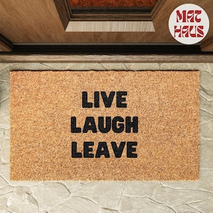 Funny Welcome Doormat | Personalized Doormat | Housewarming Gift | Wedding Gift | Front Door Mat | Porch Gift | Family Gift | Humor Doormat