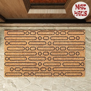 Modern Lines Doormat | Housewarming Gift | Natural Coir Doormat | Porch Gift | Wedding Gift | Funny Doormat | Home Gift