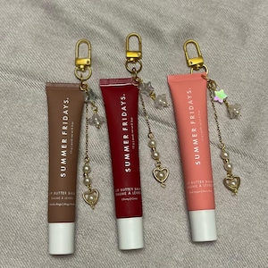 Summer Fridays Lip Balm keychain | Lip balm charms | keychain charms | Perfect for gifting | Popular lip balm keychains