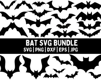 Flygande fladdermöss SVG: Halloween Clipart, kusliga fladdermöss klippfiler (digital nedladdning)