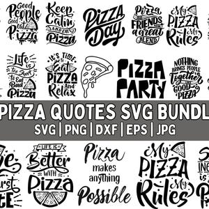 Pizza Quotes SVG Bundle: Party Clipart (Digital Download)