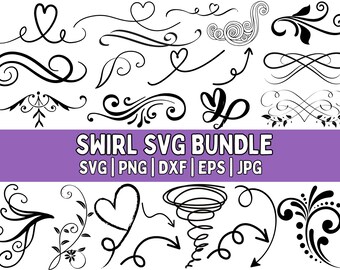 Elegant Swirl SVG Clipart: Cricut Flourish Design (Instant Download