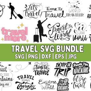 Reise-Svg-Bundle, lustige Reise-Svg, Reise-Svg, Reise-Clipart-Svg-Dateien für Cricut, Urlaub svg, Silhouette