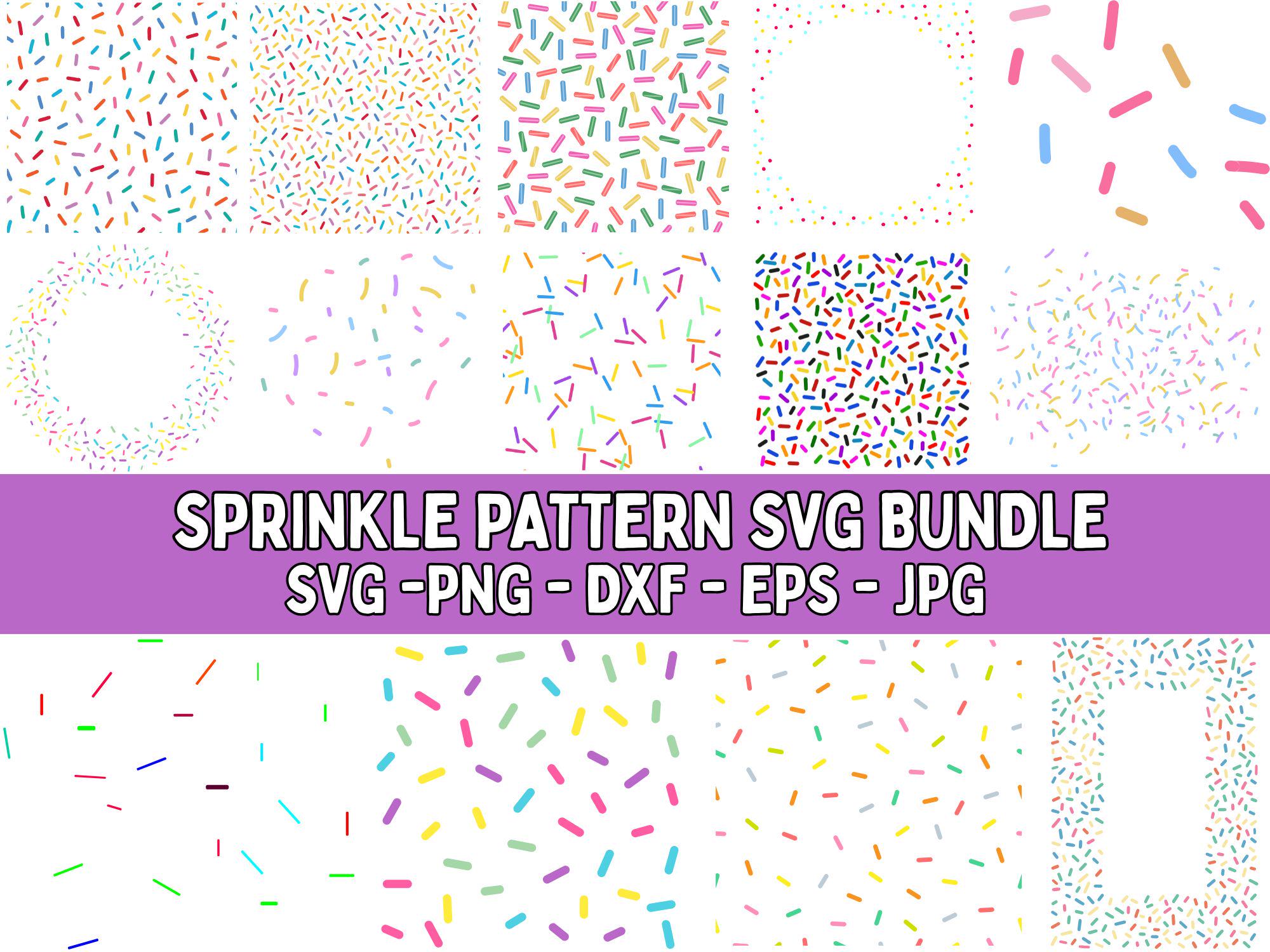 Sprinkle Pattern SVG | Colorful Confetti Digital Paper (downloadable ...