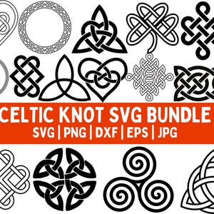Celtic Knot SVG Bundle: Clover & Cross Designs (Digital Download)