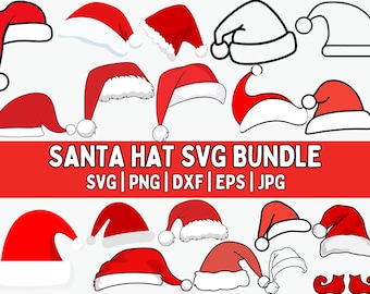 SVG-bundel kerstmuts: kerstgesneden bestanden voor de Cricut (digitale download)
