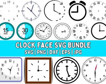 Quadrante dell'orologio con numeri romani SVG: file di progettazione tagliato al laser (download digitale)