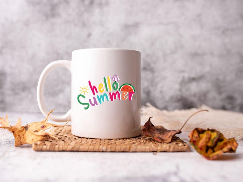 Hello Summer SVG Bundle, Watermelon, Beach, Shirt Designs (digital ...