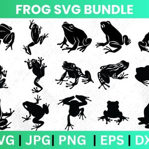 Frog Svg, Cute Frog Svg, Frog Clipart, Frog Graphics, Frog Outline Svg, Cute Frog Cut File, Frog Printable, Frog Cricut, Frog Svg Cut Files