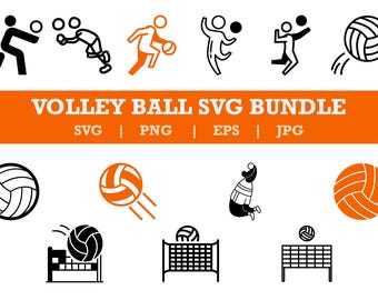 Volleyball SVG Bundle, Volleyball Silhouette, Volleyball Outline, Volleyball Player SVG, Volleyball Cut Files, Volleyball Mom Svg, Sport Svg