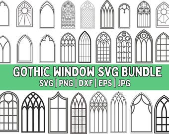 Gothic Window SVG Bundle, Gothic Window dxf, Gothic Window png, Gothic Window vector, Gothic Window outline, Gothic Window clipart