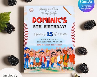 Baseball invitation, national league birthday invitation template, Printable editable invite, rookie of year, sports invite, sandlot party