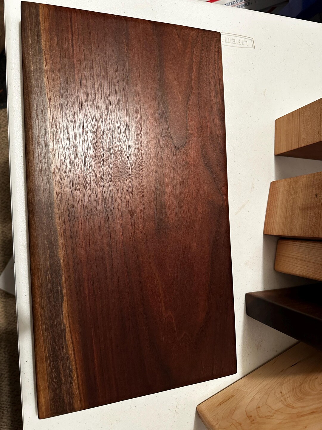 Solid Walnut Gsf Walnut Solid One Piece Face Grain Cutting Board 17-3/4” X 9-5/8 X 1-1/4 ...