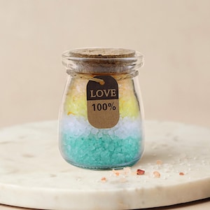 Banho de imersão aromaterápico artesanal: rosa, lavanda e sal rosa do Himalaia