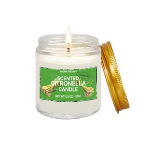 Citronella Candles,Indoor Outdoor Lemongrass Scented Candles,Mosquito Summer Natural Soy Wax JarCandle Natural Protection,Soothing Fragrance