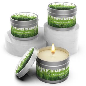 Citronella Candles 3pcs,Mosquito Candle,Indoor Outdoor Lemongrass Scented Candles Summer Candle Mosquito Repellent Citronella Scented Candle