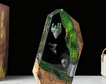 TOTK Master Sword Silent Princess Flower Night lights,Zelda Resin Wood Lamp, Hylia Statue Gaming Decor Christmas Gifts for Him, TLoZ / BOTW