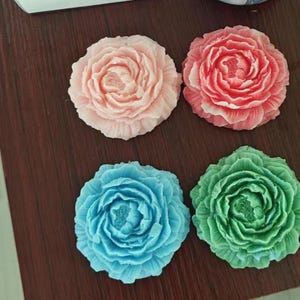 Peony Flower Candle: Handmade Soy Coconut Wax Scented Candle