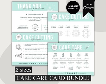 Guide d'entretien et de découpe des gâteaux, Modèle de carte d'entretien, Autocollants d'entretien des gâteaux, Étiquette d'entretien des gâteaux, Instructions d'entretien, Cartes d'entretien des gâteaux, Cartes d'entretien des gâteaux