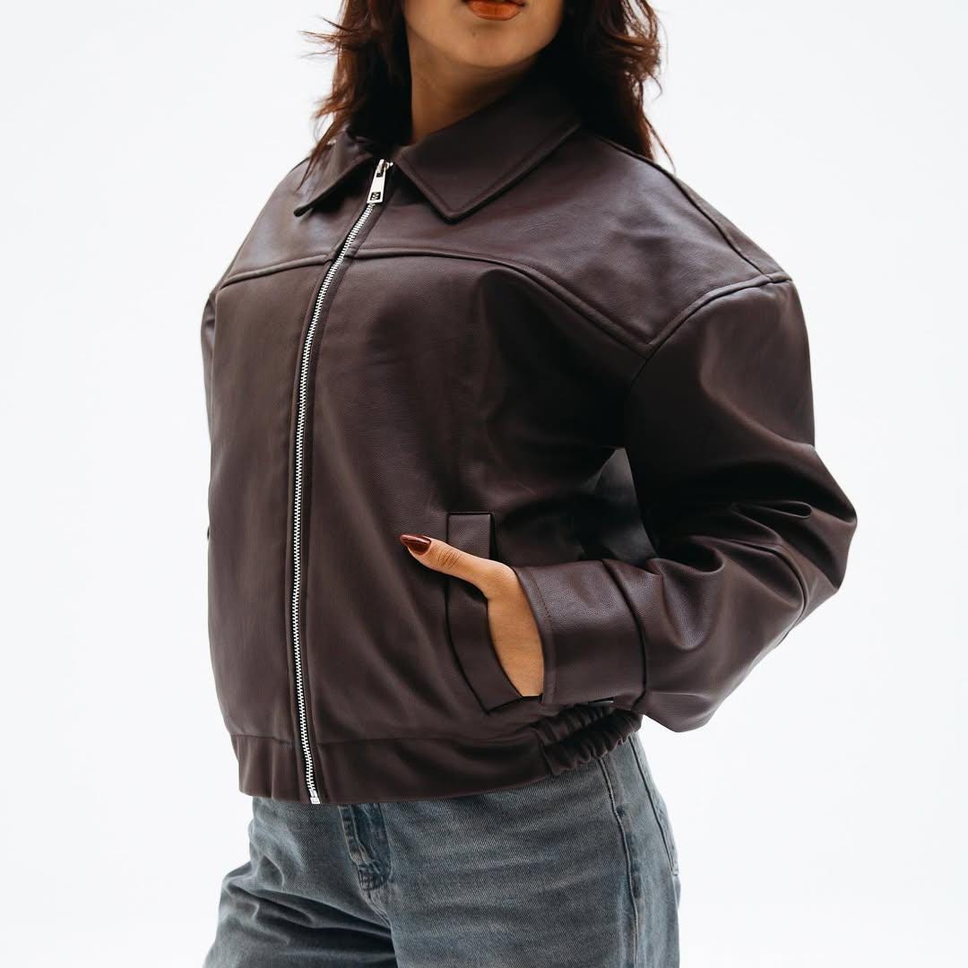 Lederjacke Kombinieren Braune Lederjacke Winter Braune Leder