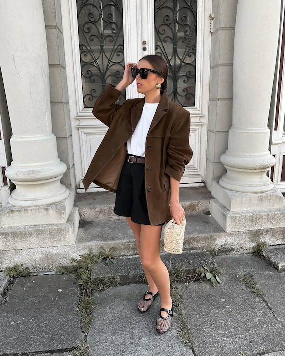 ジャケット・アウター 90s Italian Vintage Brown Suede Jacket 90s Italian Vintage Brown Suede Jacket Shop Vintage Men's Leather