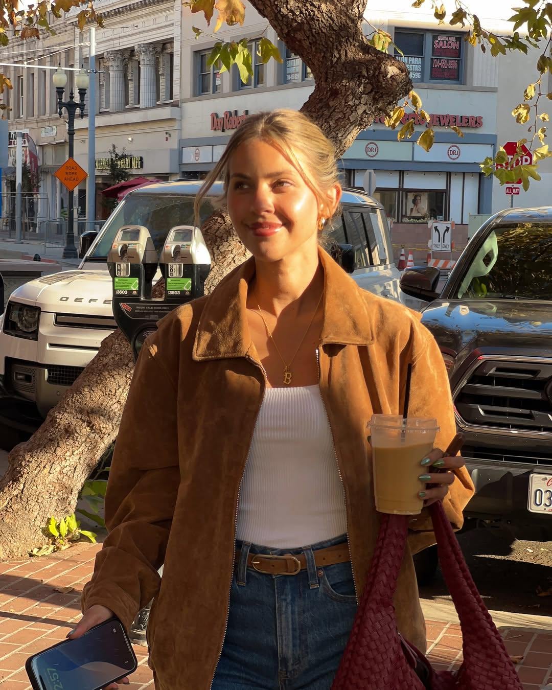 Vintage Brown Suede Leather Jacket: 90s Oversized Fall Coat