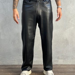 Handcrafted 100% Genuine Cowhide Leather Pants – Premium Quality, Tailored Fit, Durable & Stylish for Timeless Elegance Easter Gift