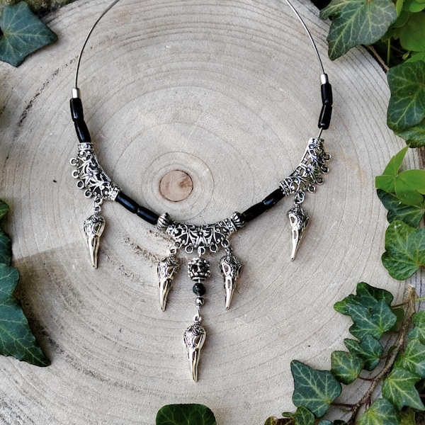 Raven Pendant Necklace