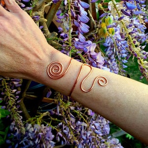 Celtic spiral bracelet  in copper