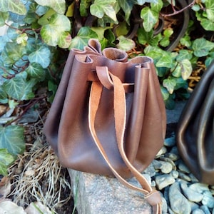 Medieval, Celtic, Viking leather bag, pouch bag