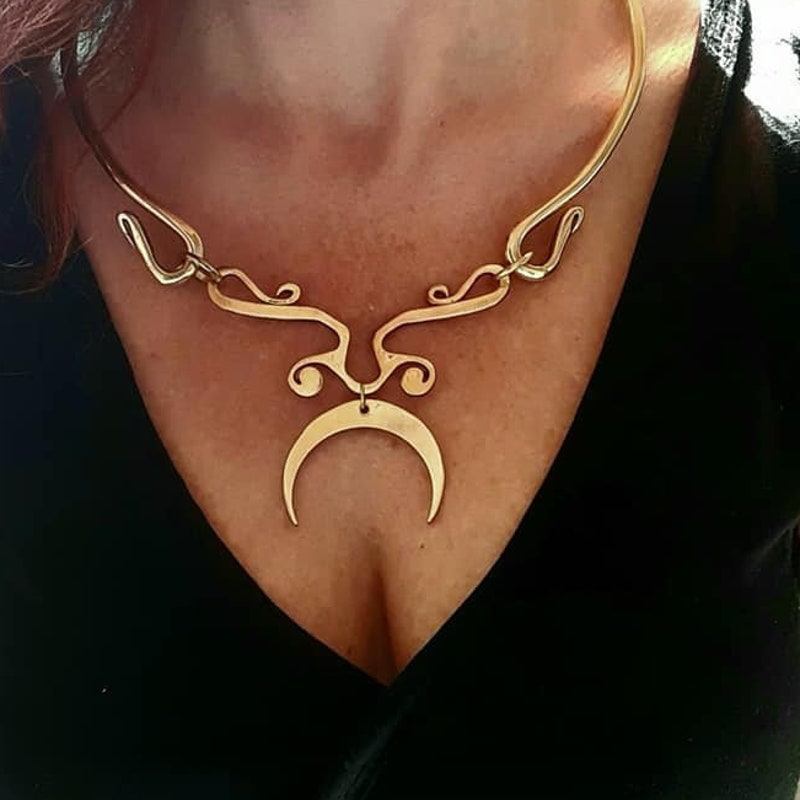 collana a coppia con ciondolo a luna