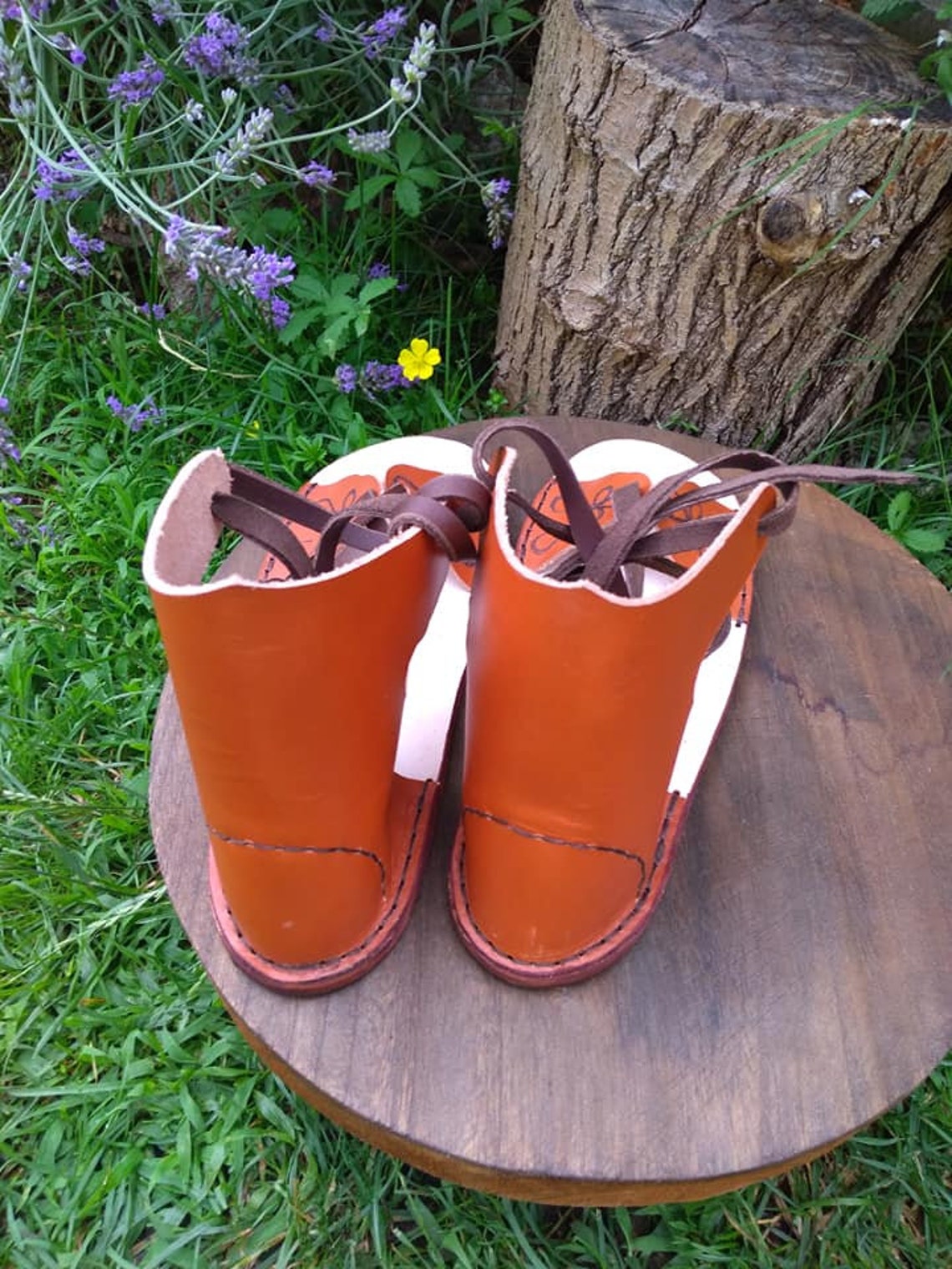 coloured leather sandals