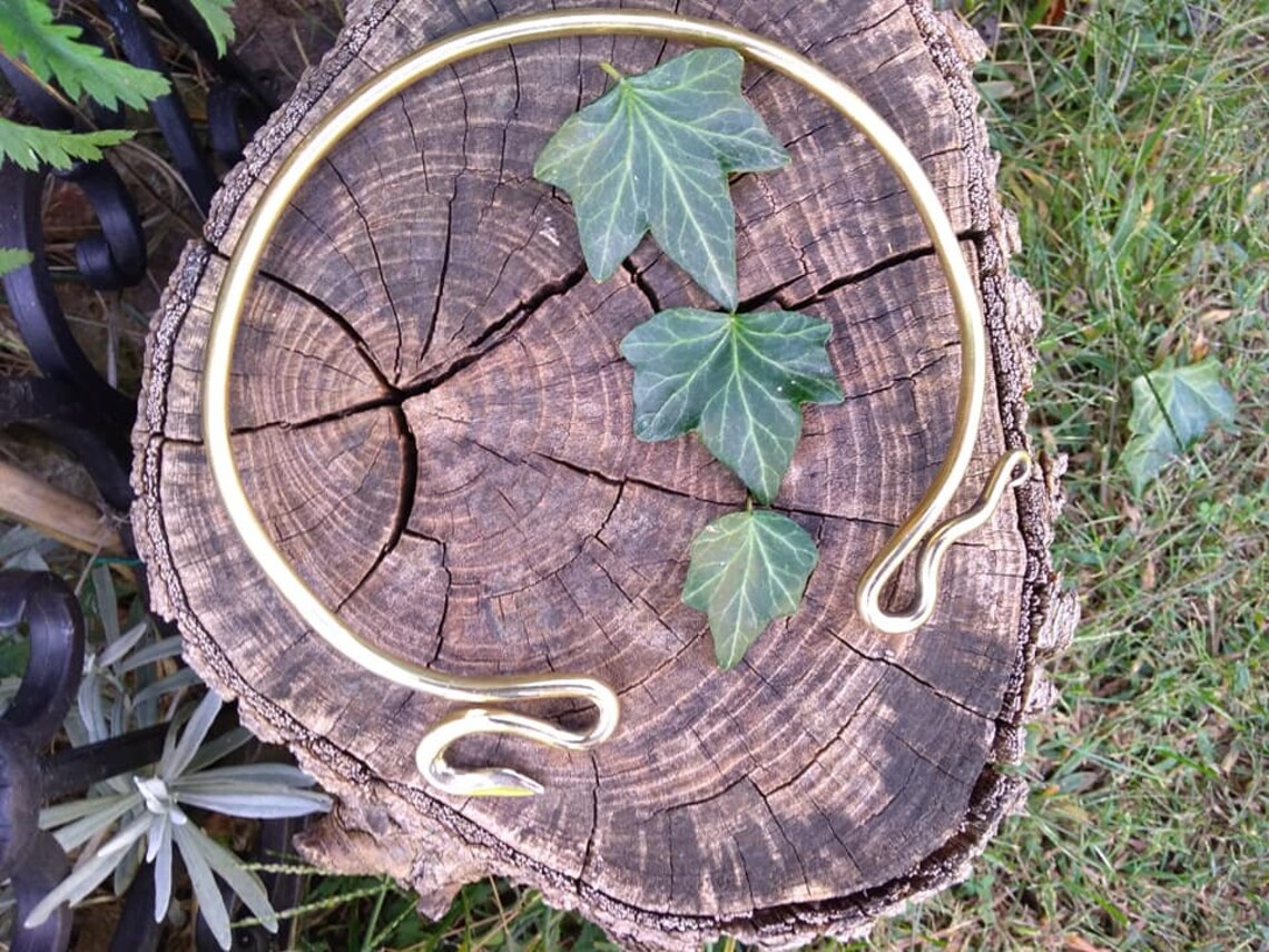 SNAKE TORQUE- Brass - Etsy