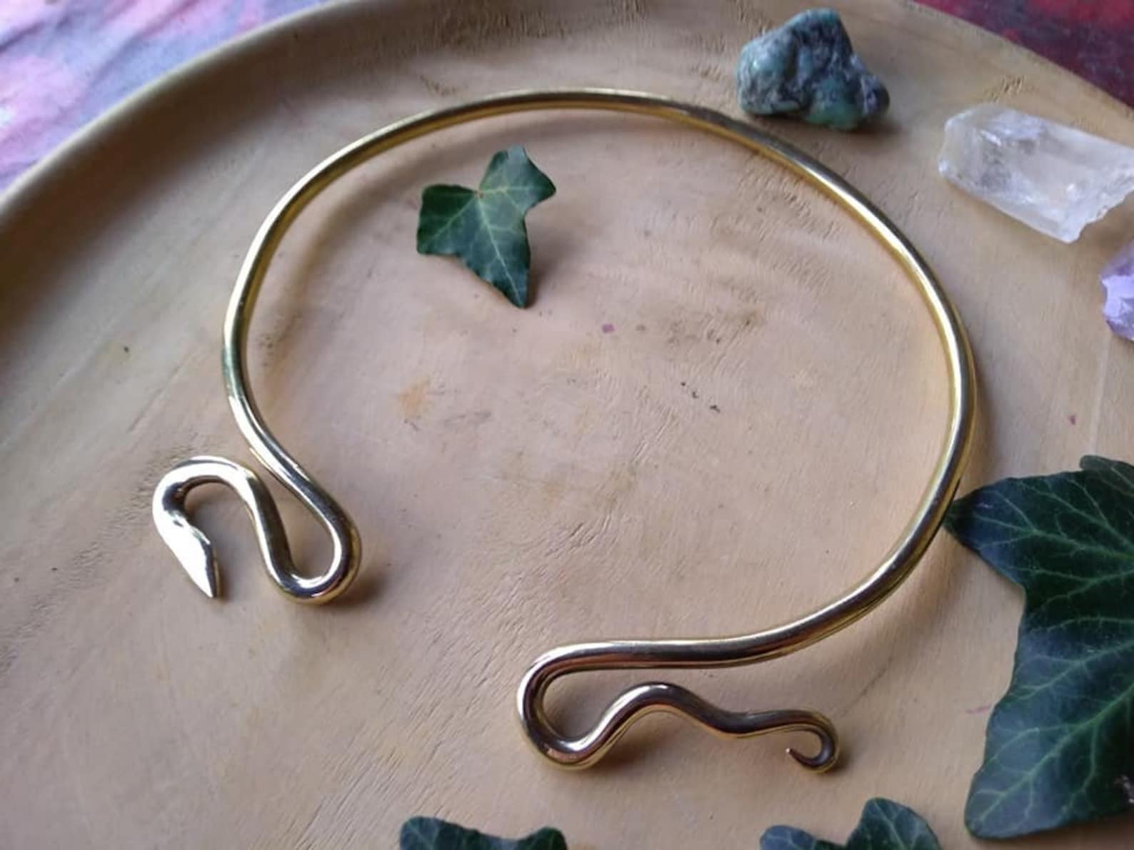 SNAKE TORQUE- Brass - Etsy
