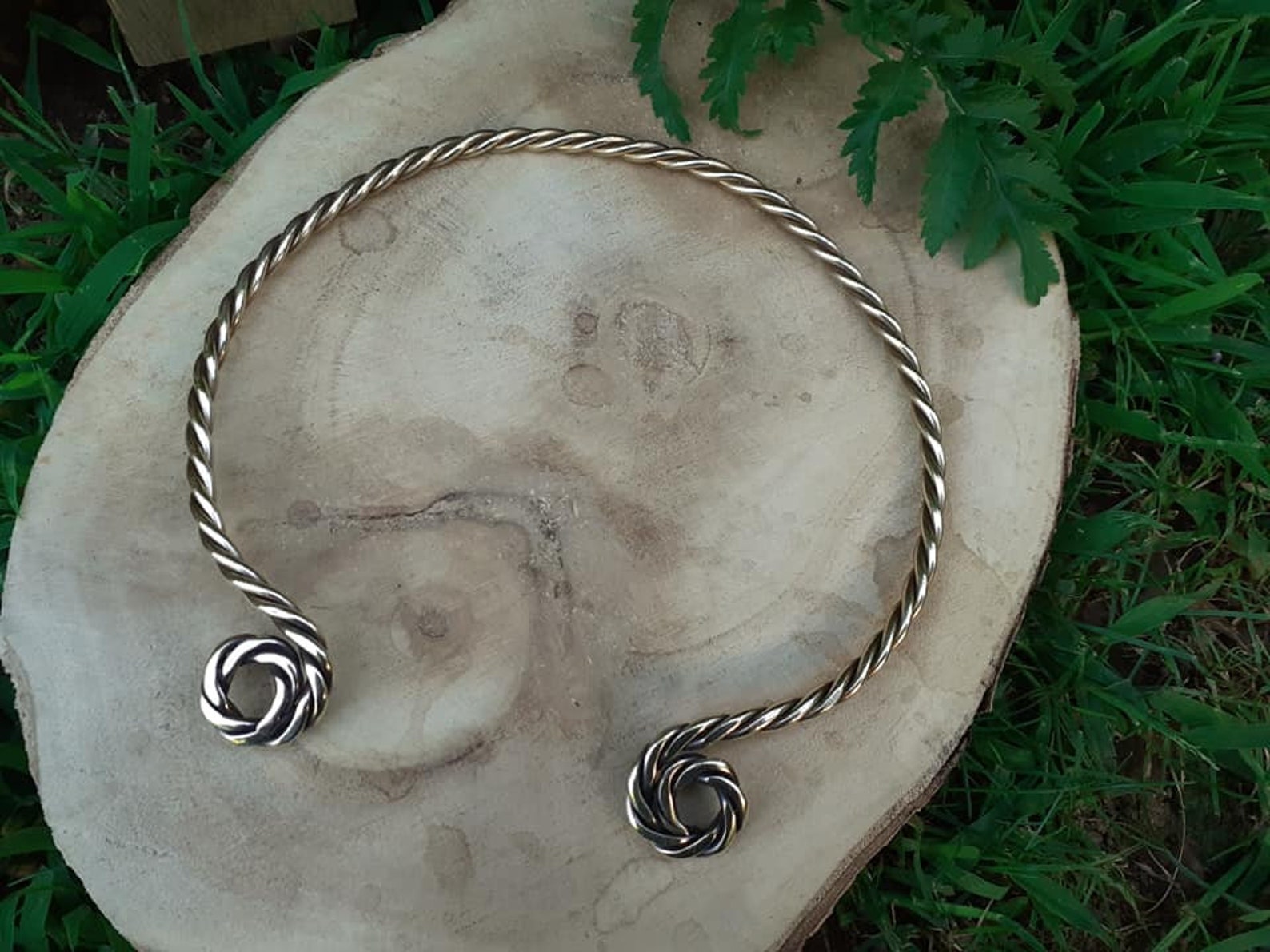 Braided Torque Necklace Etsy