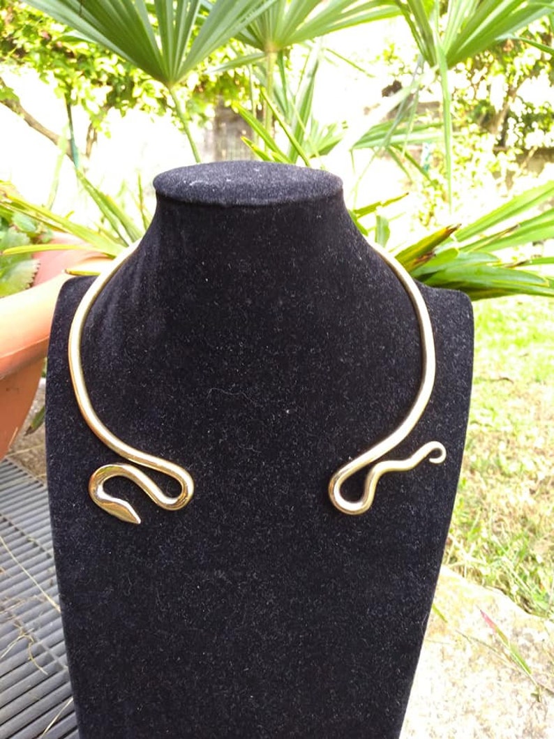 SNAKE TORQUE- Brass - Etsy