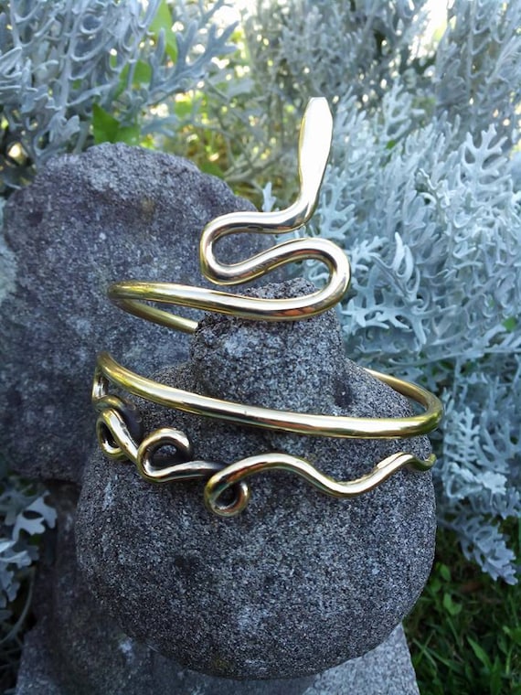 Vntg Brass Snake Brclt