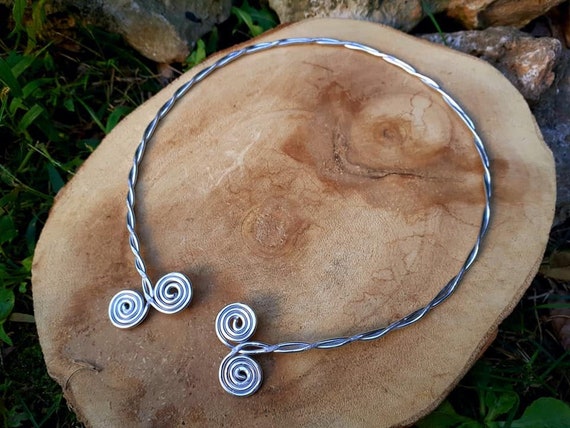 Celtic Braided Torc Necklace - Etsy 