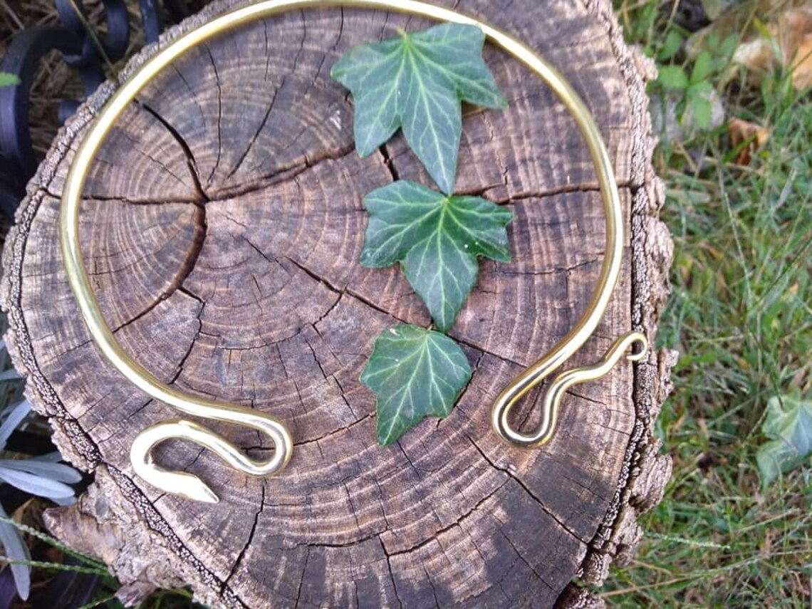 SNAKE TORQUE- Brass - Etsy