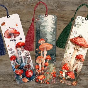 Cottagecore Mushrooms Metal Bookmark - Choose Your Design!