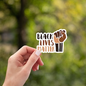 BLM Sticker - Black Lives Matter with fist