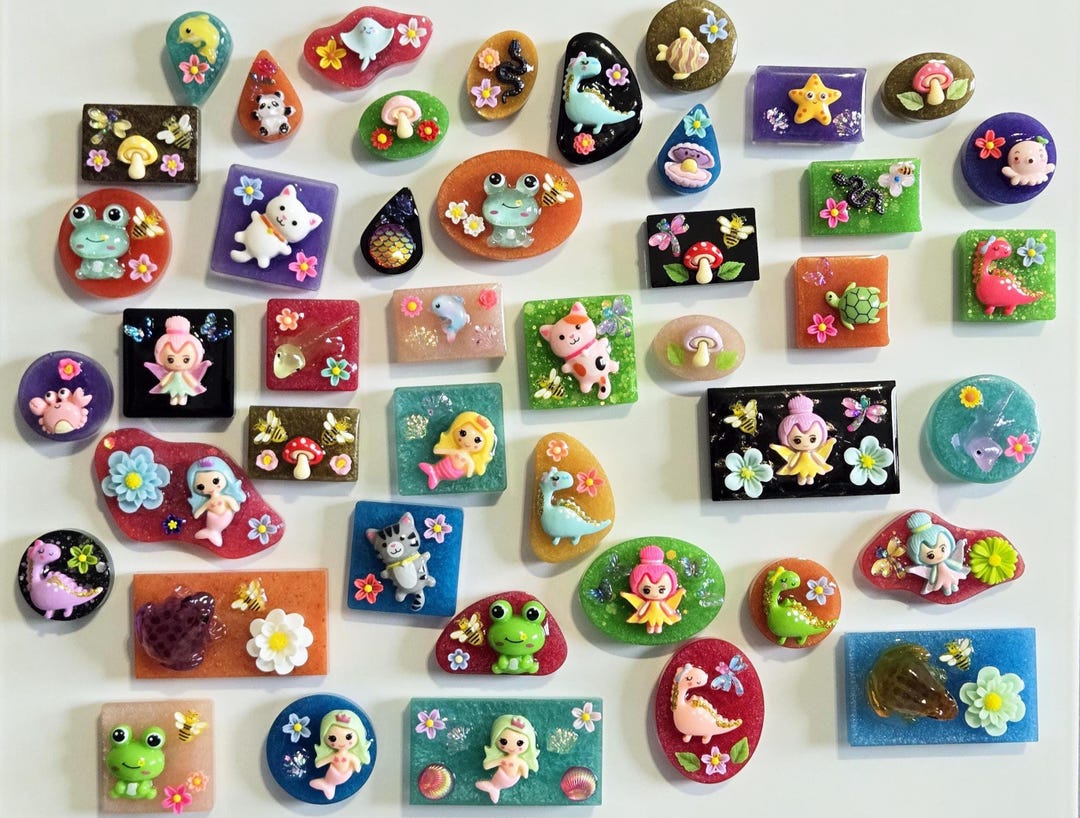 Resin Magnets / Animal Magnets / Fairy Garden Magnets - Etsy